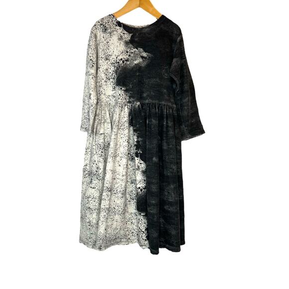 LITTLE CREATIVE FACTORY Scribble Long Dress 100% Organic Cotton Dress Girl 8 Yr. - Picture 4 of 10